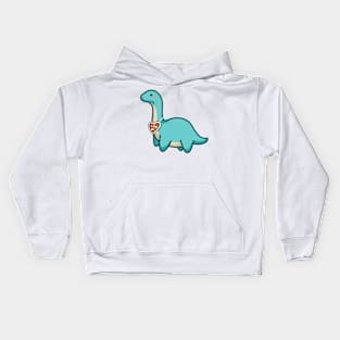 Cute dino, Gingerbread Long Neck, Dinosaurus. Kids Hoodie